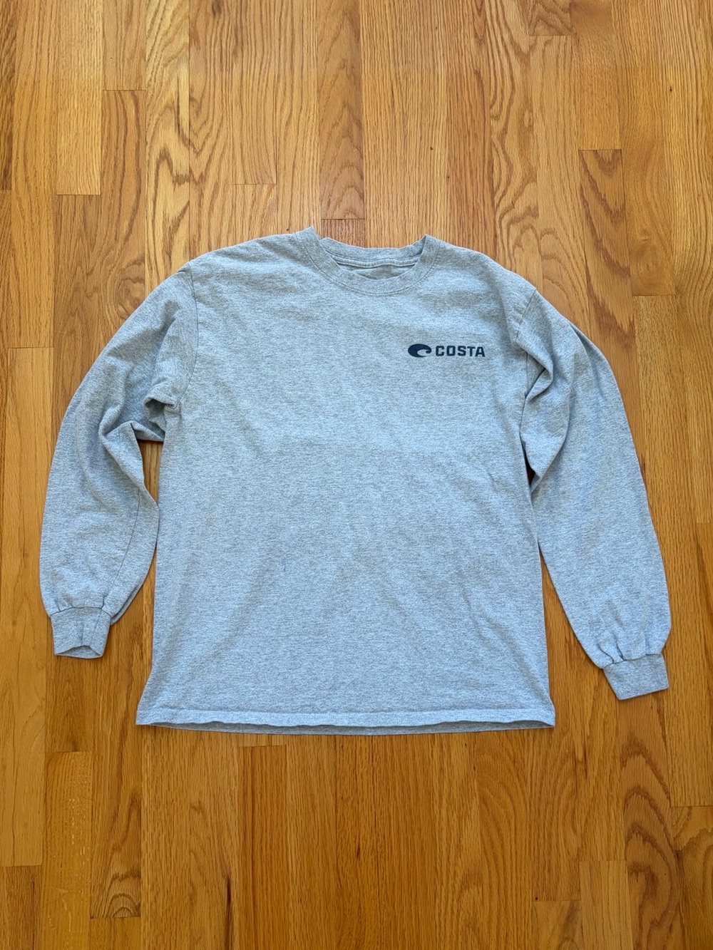 Costa Light Gray Long-Sleeve Crewneck Shirt